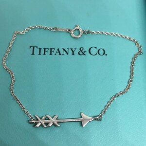 Tiffany & Co Silver Paloma Picasso Graffiti Arrow 7" Chain Bracelet in Box